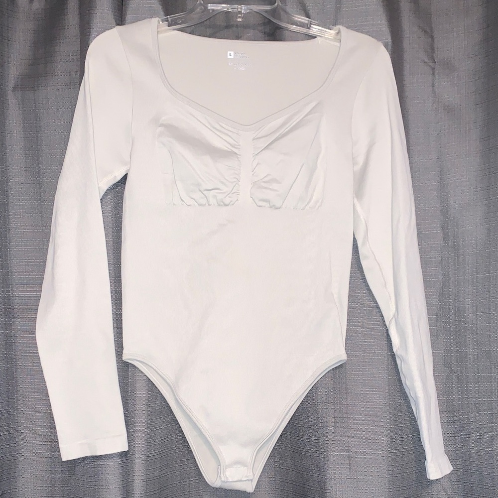 White Long Sleeve Bodysuit